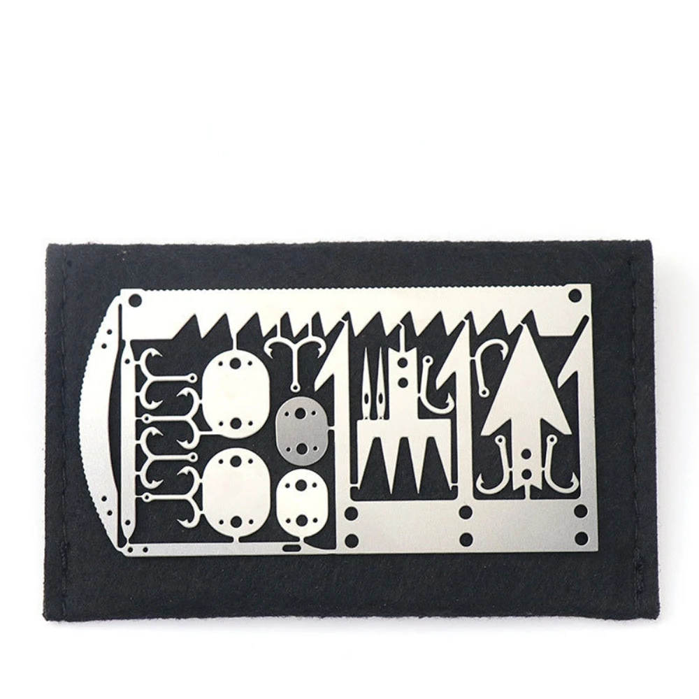 

Outdoor Stainless Steel Fishing Hook Card Portable Fishing And Hunting Multi-function Tool Card EDC Camping Survival Card 2