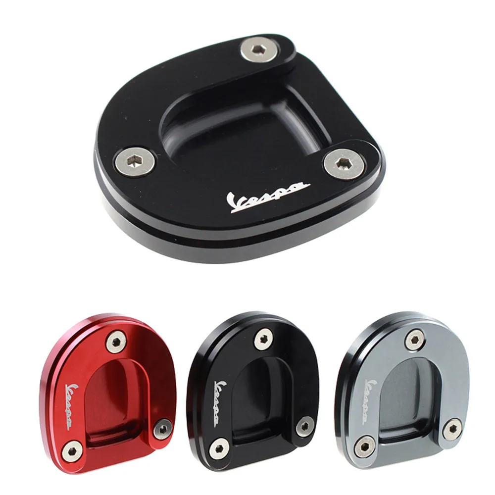 

GTS300 Motorcycle CNC Kickstand Enlarger Plate Side Stand Extension Pad For Vespa gts 300 250 GTS GTV HPE 2019 2020
