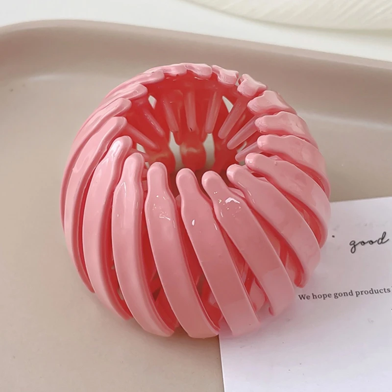 

1PC New Cute Plastic Bird's Nest Shape Stretch Hair Claws Candy Colors Women Girls Headband Tool Hair Accessories