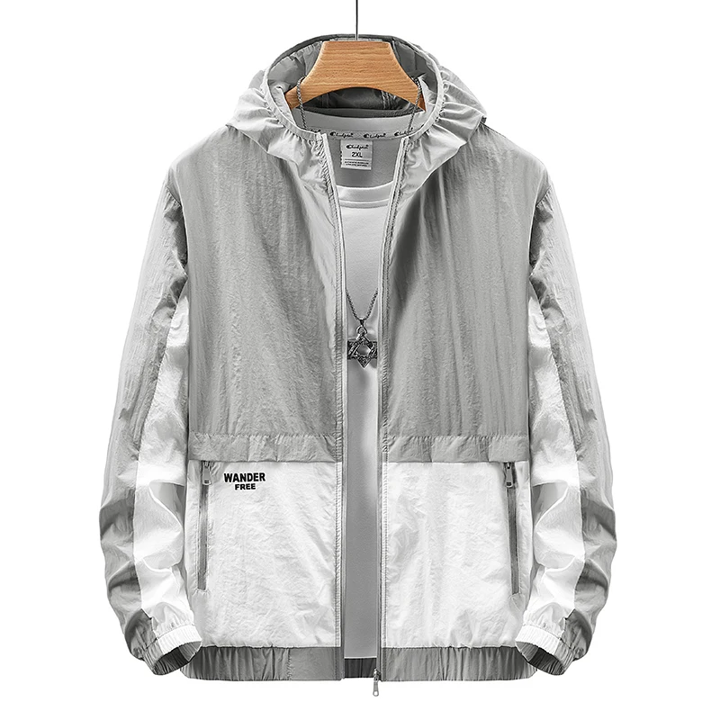 Мужская Летняя эластичная одежда из ледяного шелка женская ультратонкое пальто