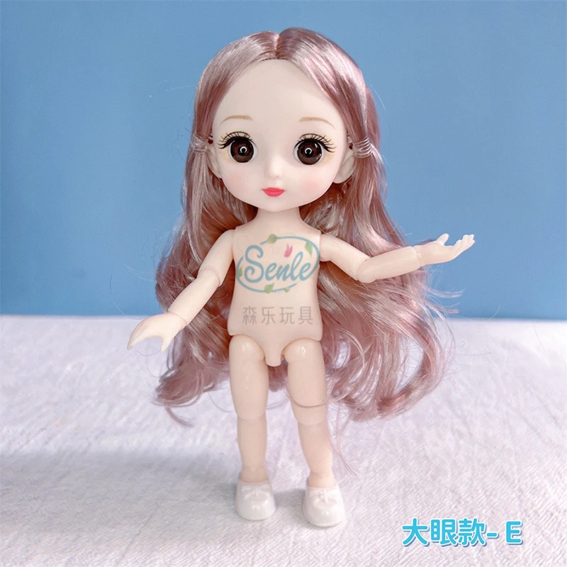 Мини милые 3D большие глаза 16 см BJD 1/12 13 Шарнирная кукла детская голова с боди