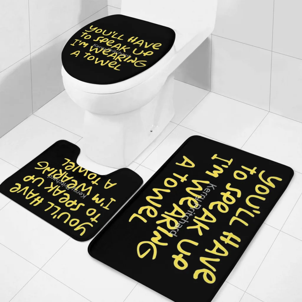 Набор из 3 ковриков для ванной (коврик туалета) вам придется поговорить. Я ношу