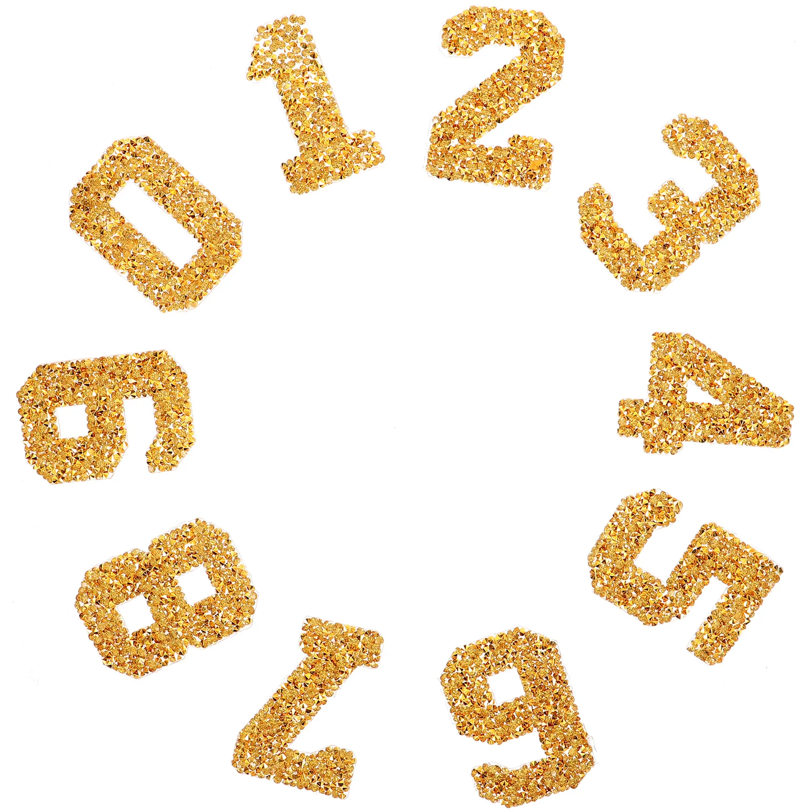 

Clothes DIY Hat Patches Accessory Number Rhinestone Adhesive Wear-resistant Coat