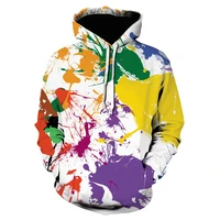 new art splash paint painted 3d printed hoodie for men and women fashion street sweatshirt lightweight fitness apparel
