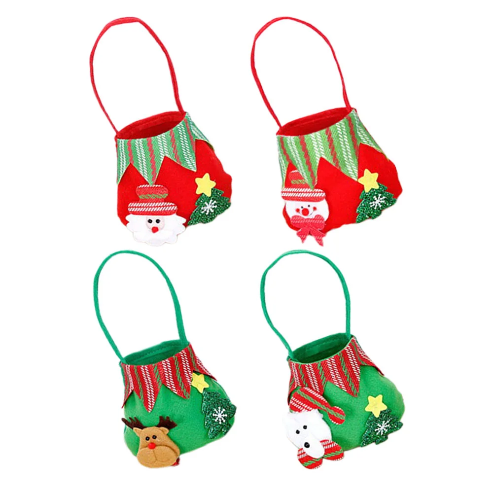 

Bag Christmas Gift Bags Xmas Candy Party Treat Pouches Storage Reusable Holder Packing Wrapping Apple Favors Favor Cartoon