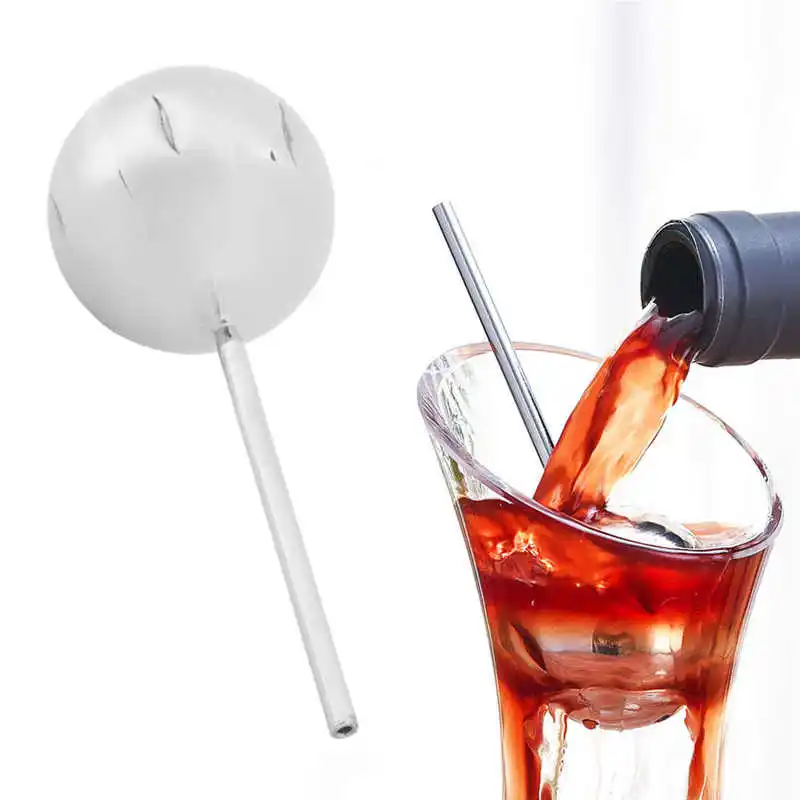 

Ball Shape Wine Shower Aerator 304 Stainless Steel Exquisite Polishing Silver Innovative Wine Shower Aerator for Home Bar hot
