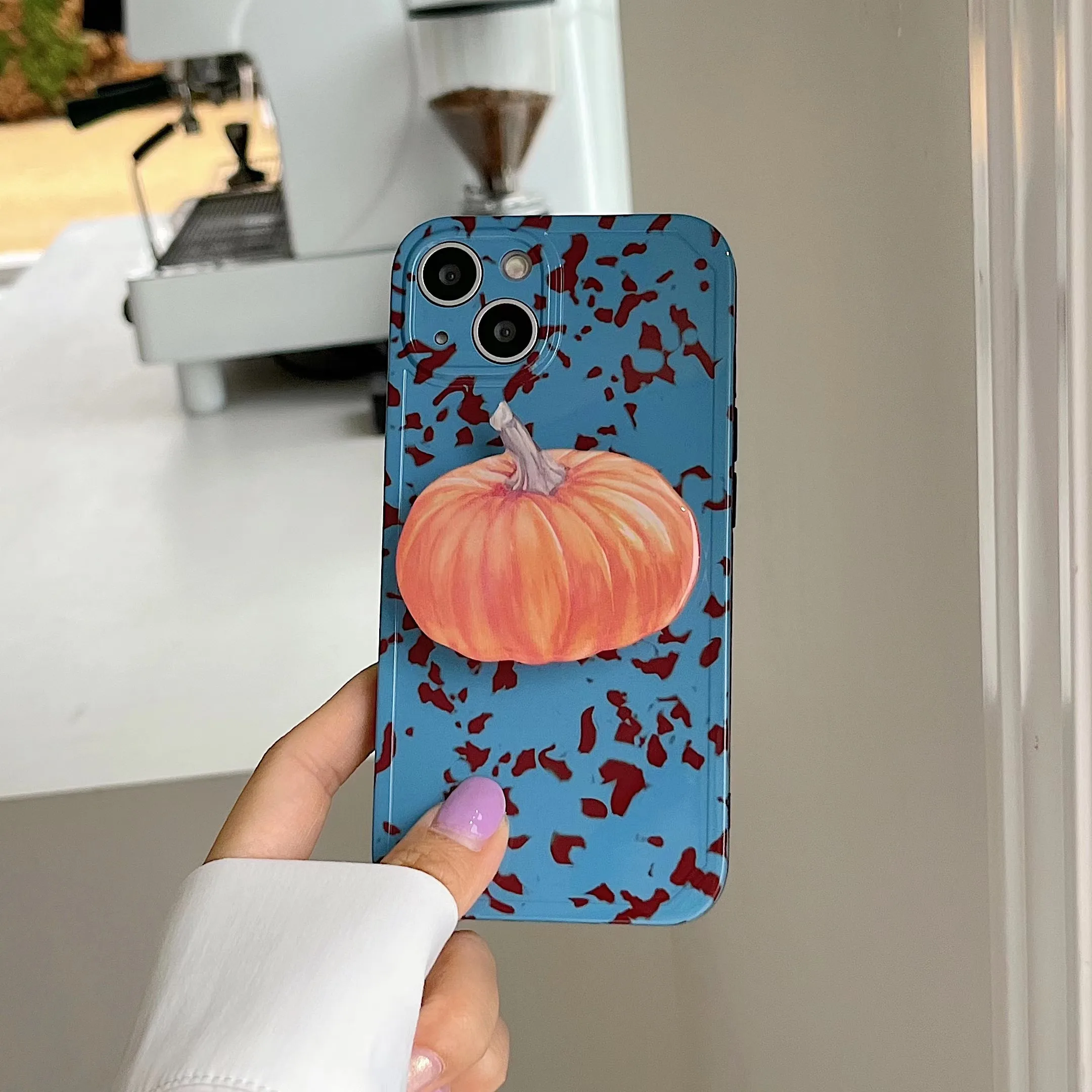 

for iPhone 13 Pro Max Back Phone Cover for 12 11 Pro Max X XS XR 8 7 Plus Capa Little Witch Pumpkin Stand Knot Case phone cases