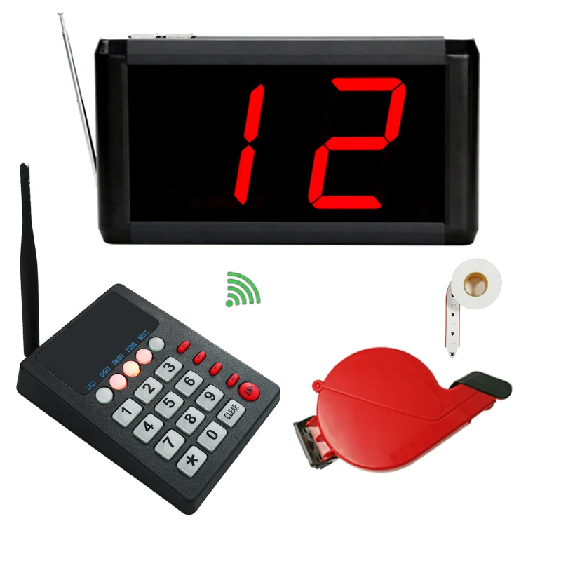 Hospital/Clinic Wireless Paging Calling System Queue Management 1 Keypad 1 Number Screen 1 Ticket Dispenser