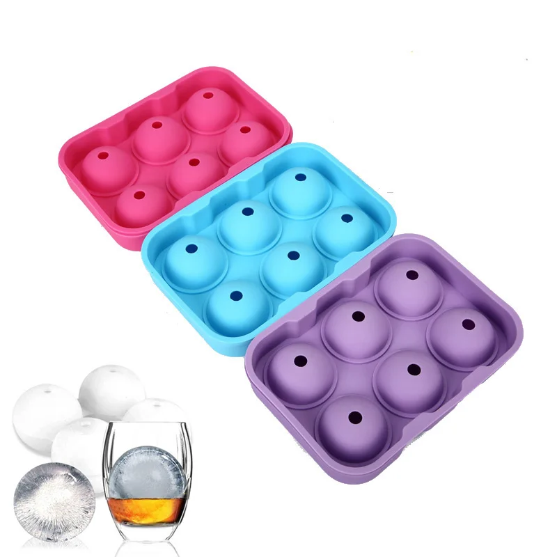 

3D Rectangle Ball Ice Cube Maker Ice Ball Mold Silicone Ice Cube Trays For For Party Bar Summer Whisky Drinks Silicone Molds