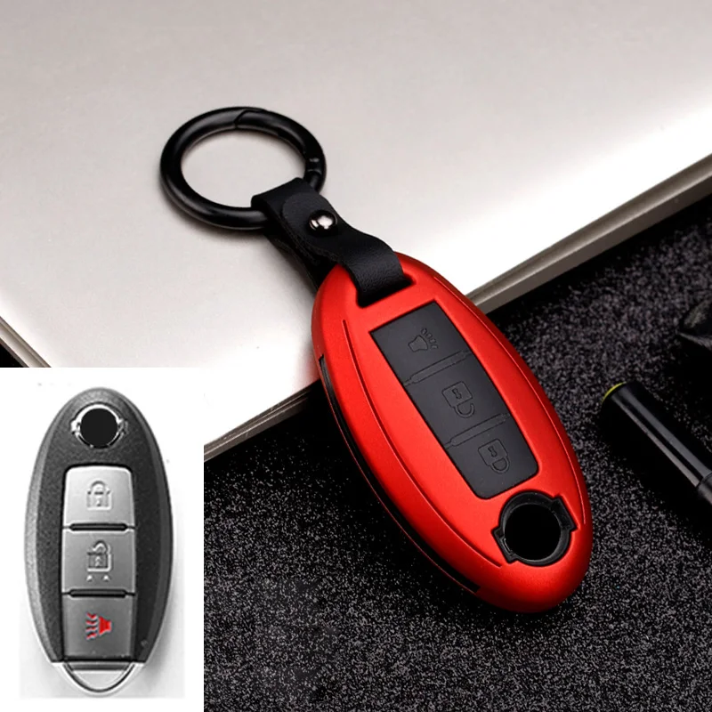 ABS карбоновый дистанционный брелок для ключей оболочка держатель для Nissan Qashqai Pulsar March 370Z Micra Juke Note Tiida NV200 лист куб