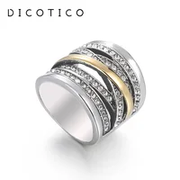 Многослойные готические кольца DICOTICO из нержавеющей стали