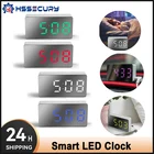 Умные светодиодсветодиодный часы, прикроватный цифровой будильник, настольные электронные настольные часы, будильник с функцией повтора и USB-пробуждением, домашние часы