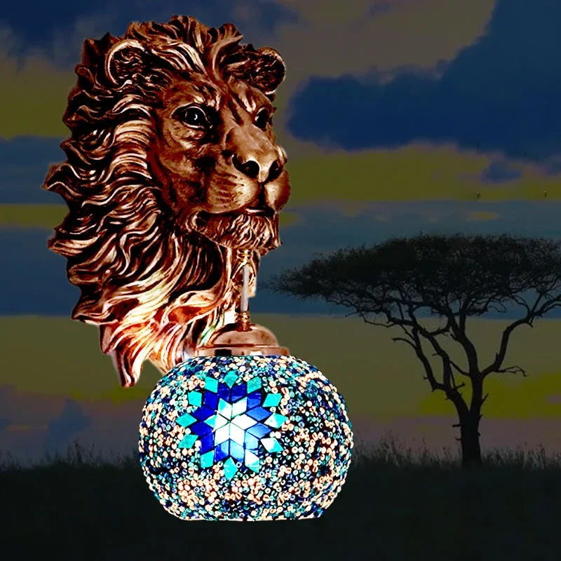 TEMOU современный настенный светильник с изображением льва в стиле ретро