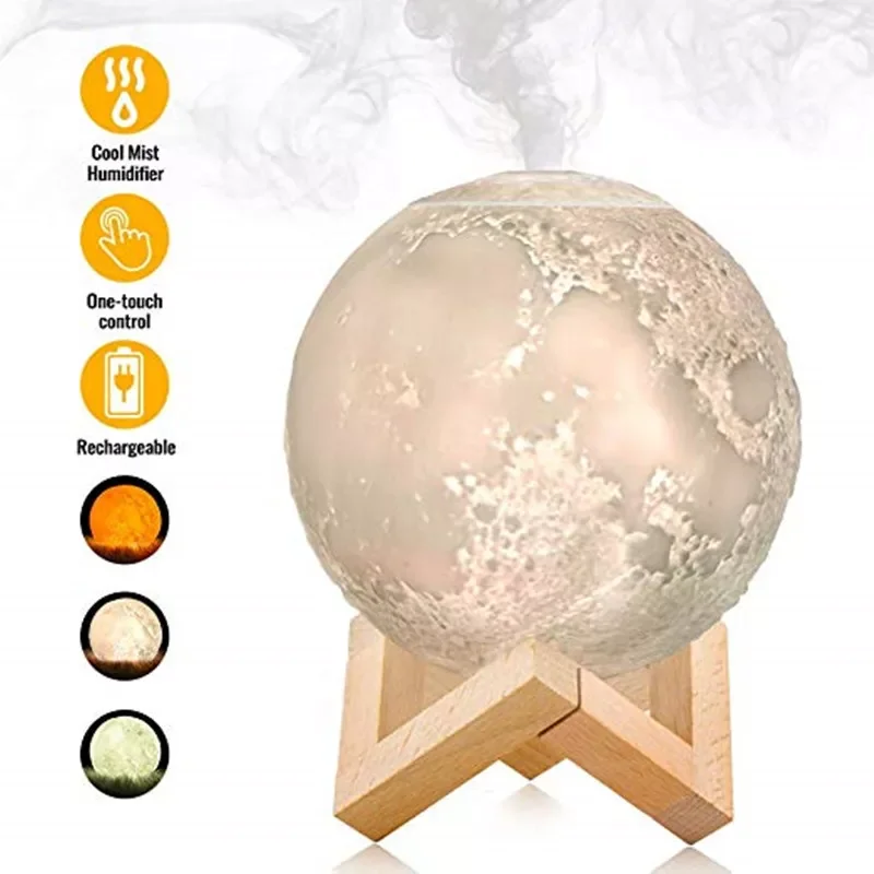 

Aroma Diffuser Ultrasonic Essential Oil 880ml Air USB Humidifier Full Moon Lamp Night Light Night Cool Mist Purifier For Offi