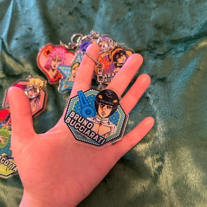 Фото Акриловый брелок JoJo Bizarre Adventure, милый кулон в Q-версии, стильный декор для рюкзака, подарок на день рождения для коллекционеров и энтузиастов №5