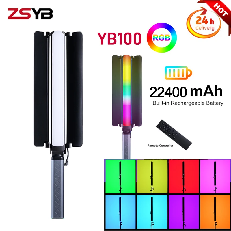 Фотовспышка ZSYB YB100 RGB с дистанционным управлением, 2700K-7500K