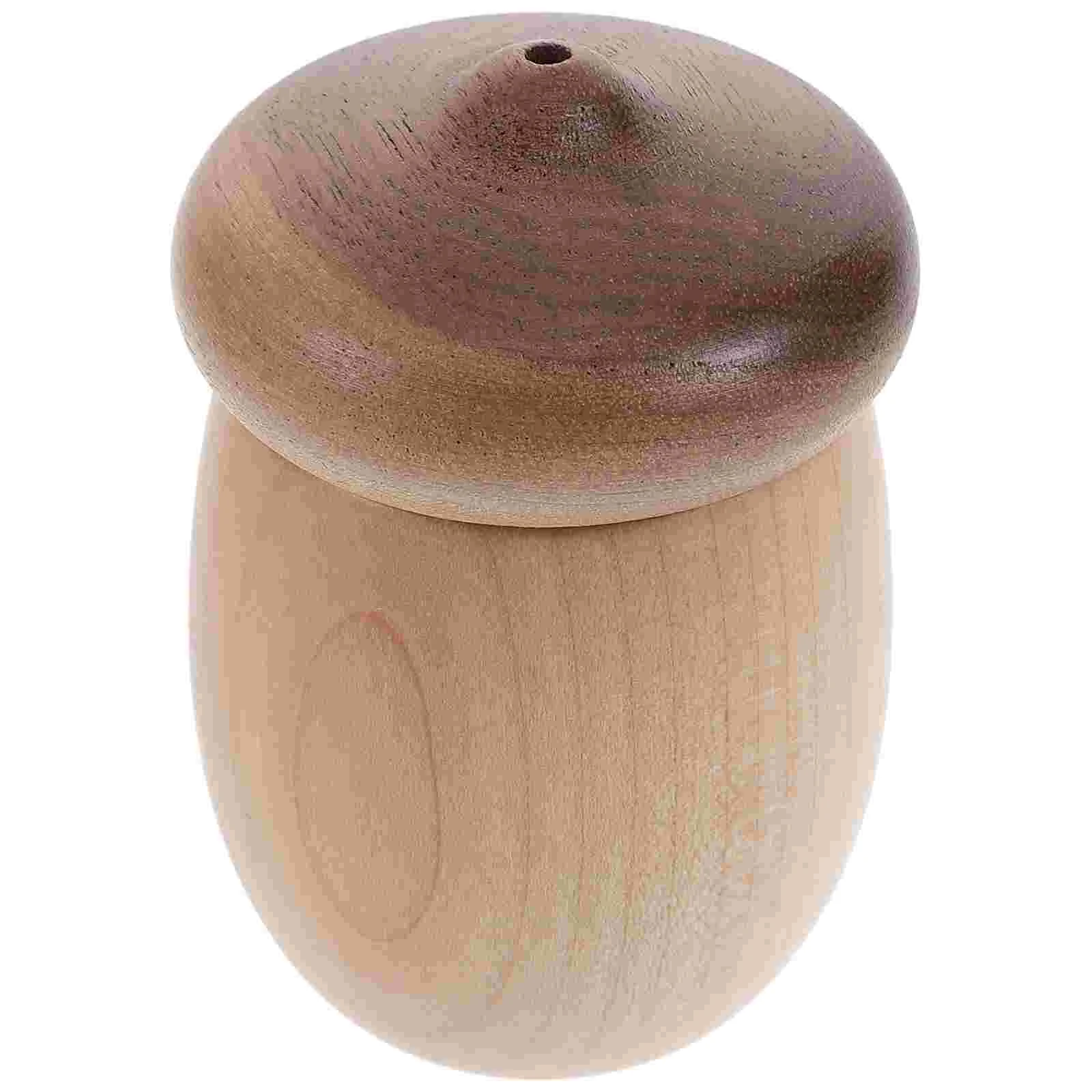 

Wooden Acorn Shaped Toothpick Holder Creative Household Toothpick Case
