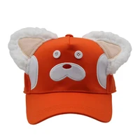 movie cartoon turnings red cosplay xiaomei hats baseball raccoon cap accessories costume adult unisex