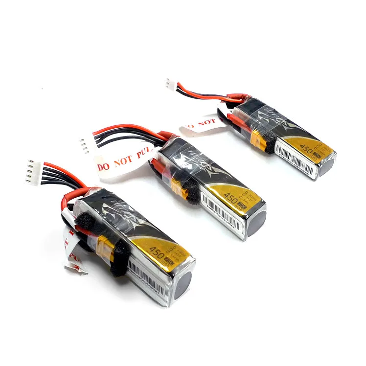 

2PCS Tattu 450mAh 75C 2S/3S/4S 7.4V/11.1V/14.8V Lipo Battery Pack with XT30 Plug for RC FPV Racing Drone Quadcopter