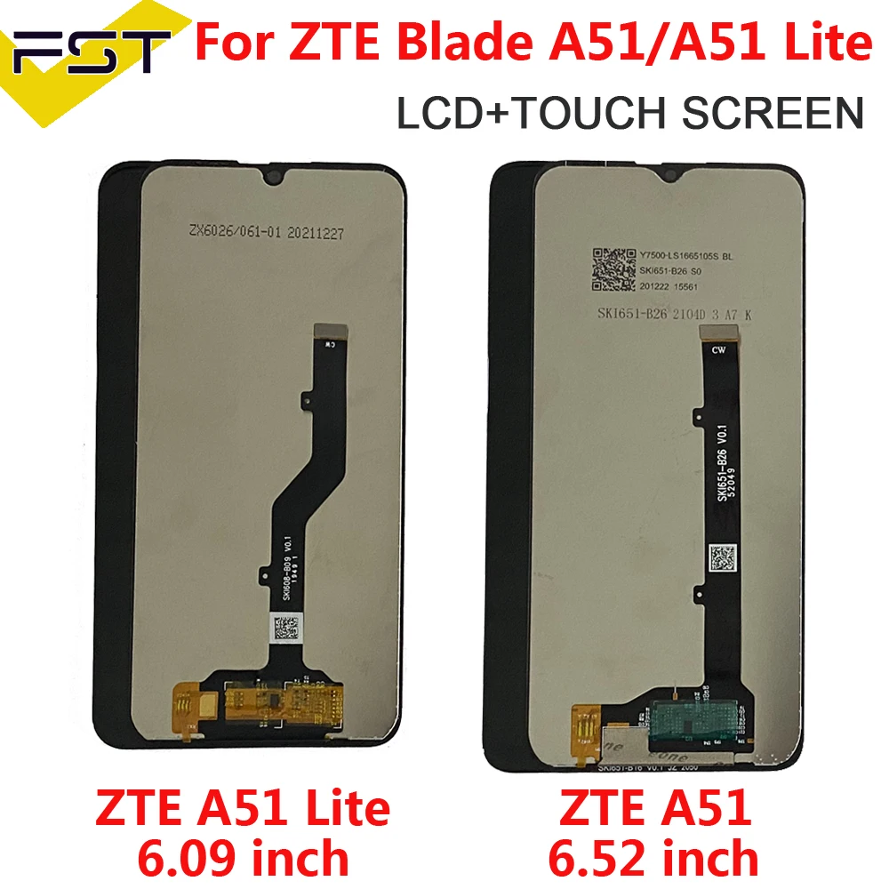 Оригинальный дисплей 6,52 дюйма для сборки ZTE Blade A51 LCD Touch Screen Digitizer Lite 6,09 дюйма.
