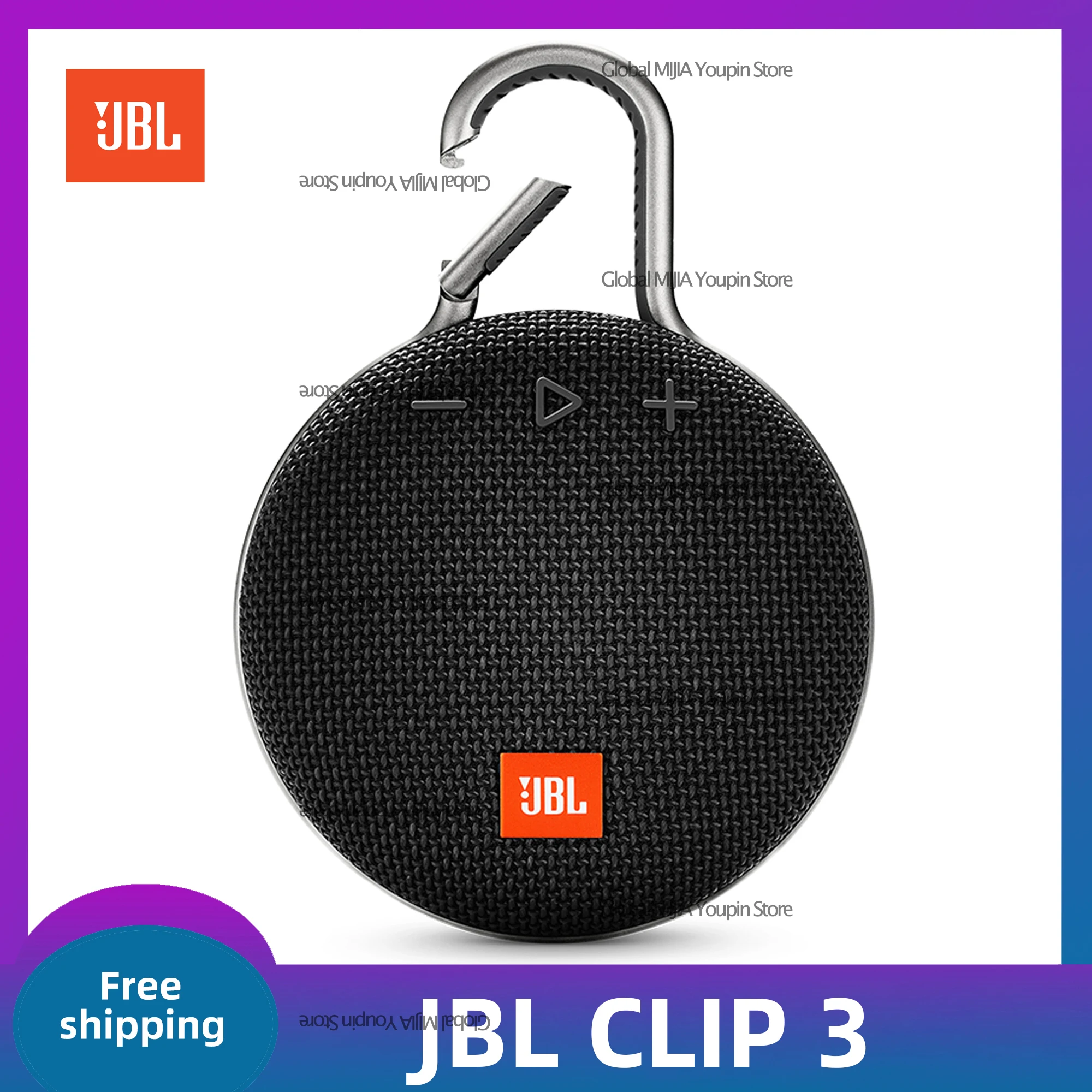 

JBL CLIP 3 Беспроводная Bluetooth-Колонка IPX7, водонепроницаемая Спортивная колонка, уличные портативные колонки с микрофоном