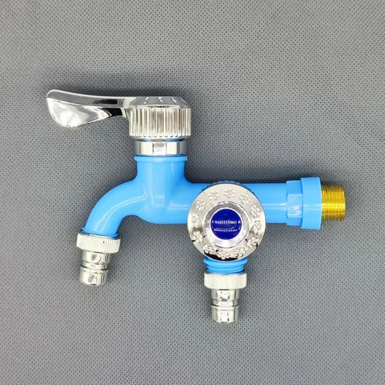 

Смеситель для раковины с двойным изливом керамический