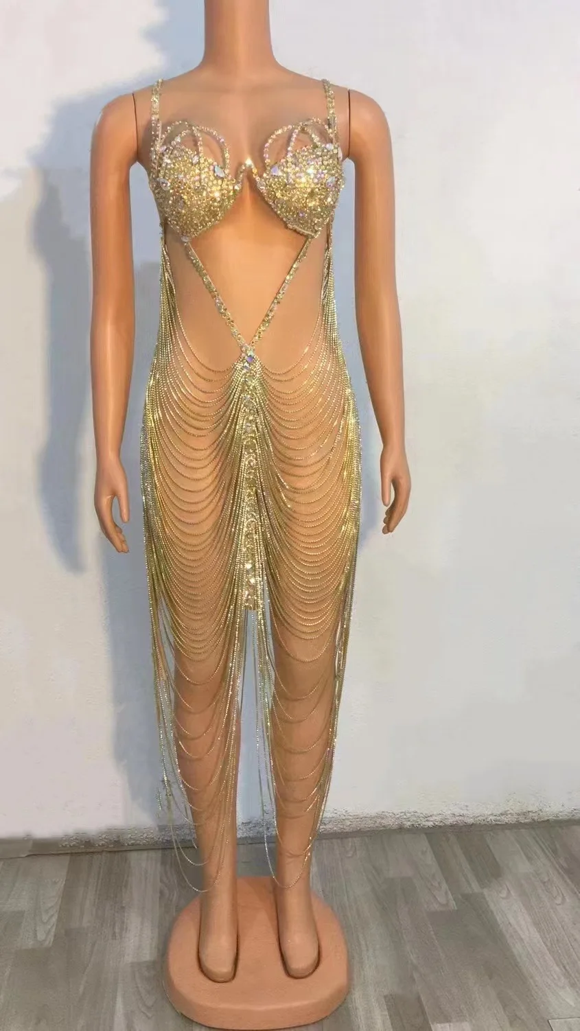 

Полые искусственные платья для вечеринки, дня рождения, празднования, Золотые кристаллы, искусственный наряд для свадьбы, выпускного вечера