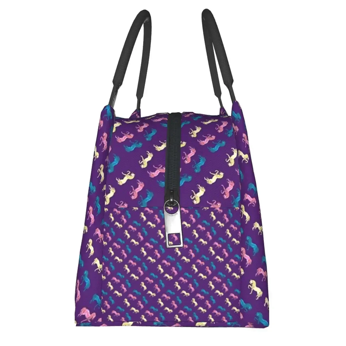 Лошади фиолетовые сумки для обеда изолированная коробка бенто герметичная сумка