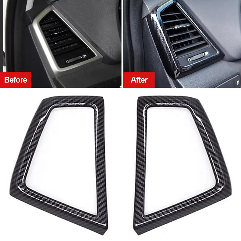 2 шт. автомобильная накладка на приборную панель из углеродного волокна для Hyudai