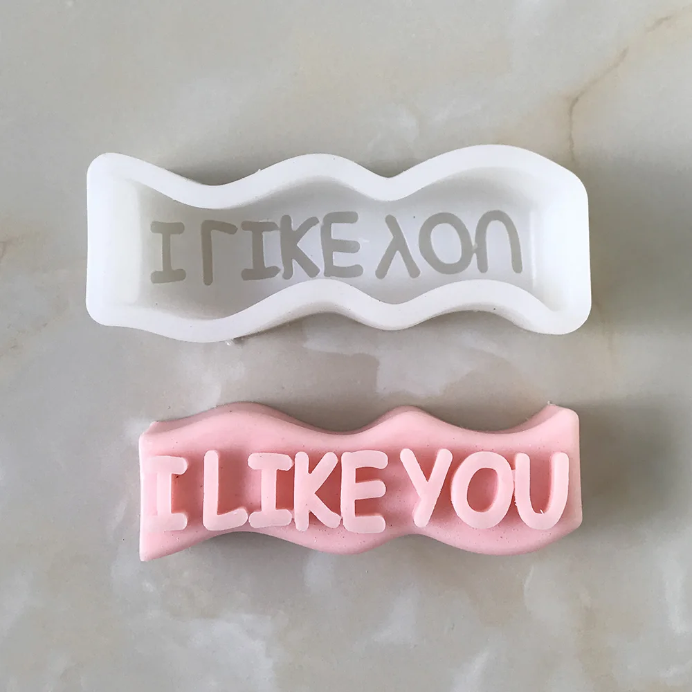Силиконовая форма для свечей с алфавитом Я люблю тебя креативное мыло штукатурка