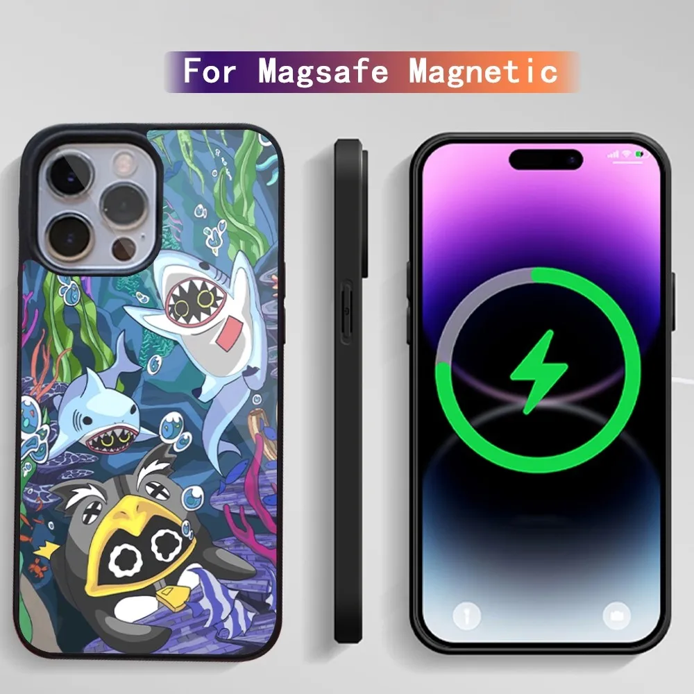 Чехол для телефона Bangboo Zenless Zone Zero Game iPhone 15 14 13 12 11 Plus Pro Max Magsafe с магнитной