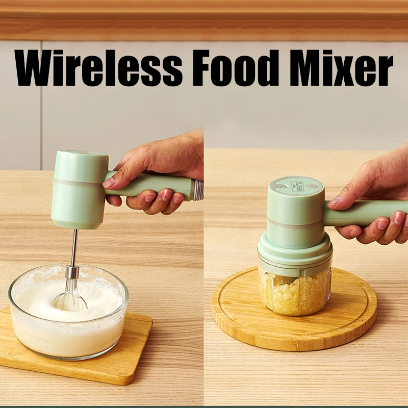 Wireless Speed Power Mini Electric Food Blender Portable Handheld Egg Beater Whipped Cream Food Cake Baking Charge Dough Mixer