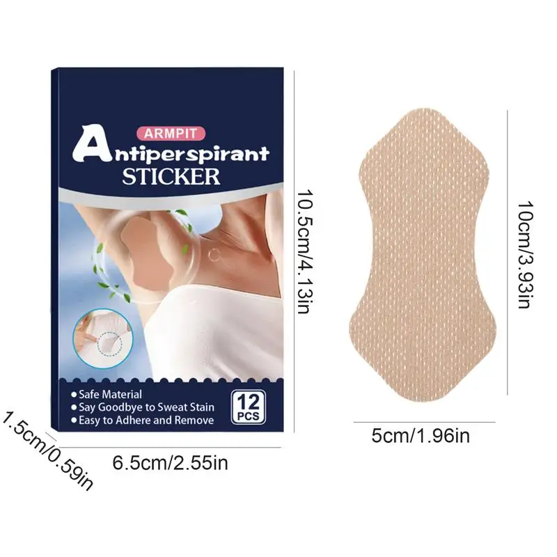 Подушечки для подмышек женщин 12 шт. впитывающие пот патчи подушечки против пота
