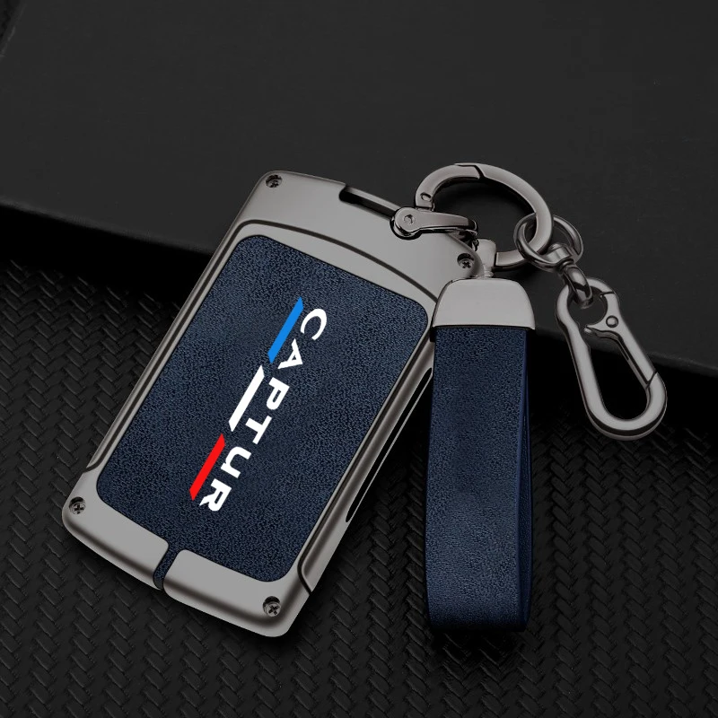 

Auto TPU Zinc Alloy Key Case Bag For Renault Captur Logo Car Key Chain Car Metal Key Shell Car Interior Decoration Accessories