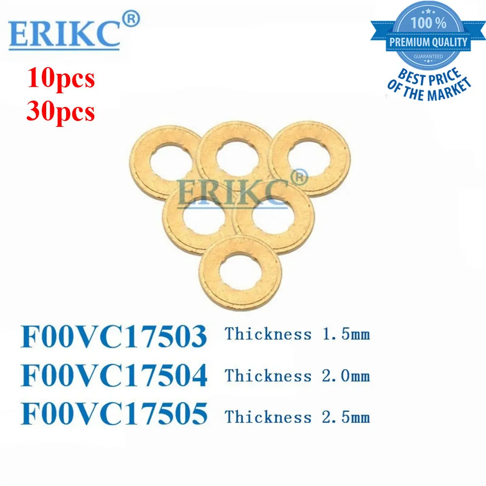 

ERIKC Liseron Diesel Fuel Nozzle Needle Valve Adjusting Copper Shims F 00V C17 504 Thickness=2mm , Common Rail Injector Washer