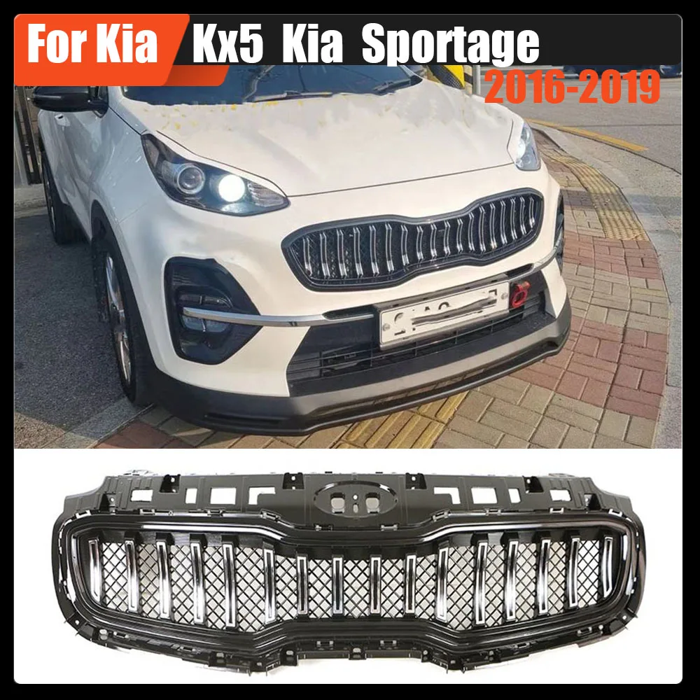 

Top Quality Auto Front Grille Racing Grill Cover Radiator Grille Bumper Grills Mask Trims For Kia Kx5 Kia Sportage 2016-2019