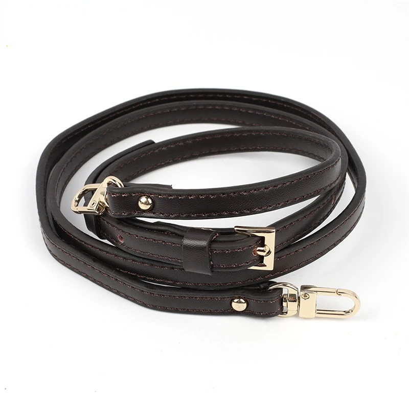1cm Wide PU Leather Crossbody Bag Strap Black 105~127CM Luxury Adjustable Fashion Shoulder Strap Bag Accessories