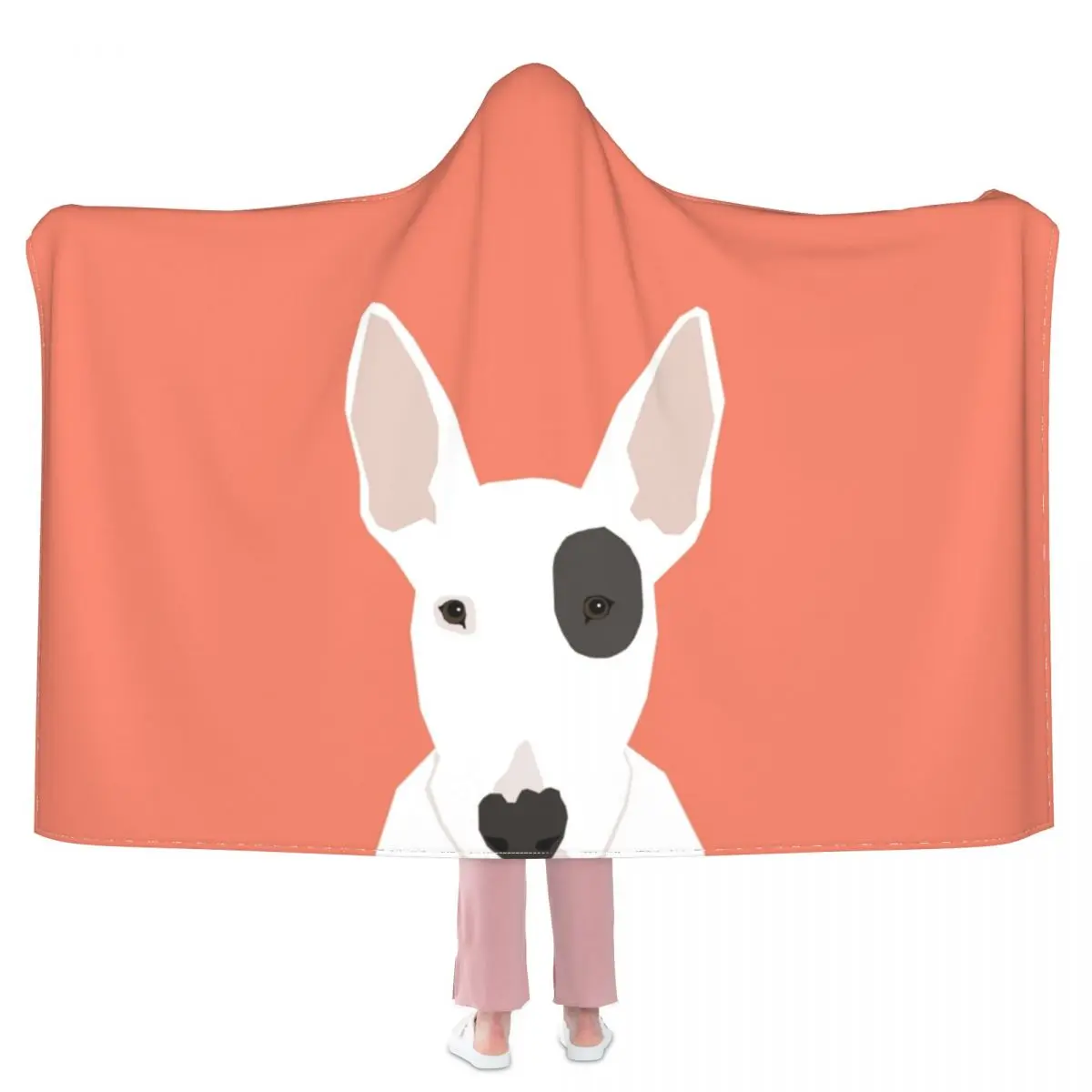 

Одеяло для домашних животных Bull Terrier, флисовое дорожное одеяло с капюшоном, супермягкое модное пушистое покрывало