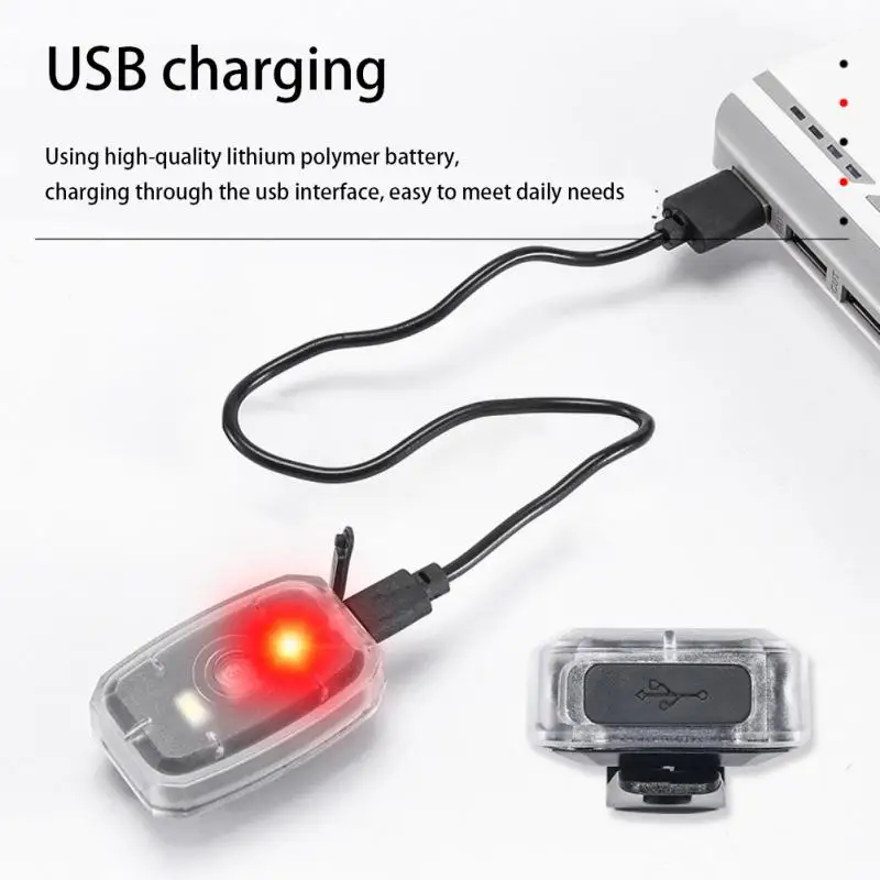 

Waterproof Tail Light Mini Compact 4 Lighting Modes Dual Color Light Lithium Polymer Battery Bicycle Lamp Riding Tail Light Pc