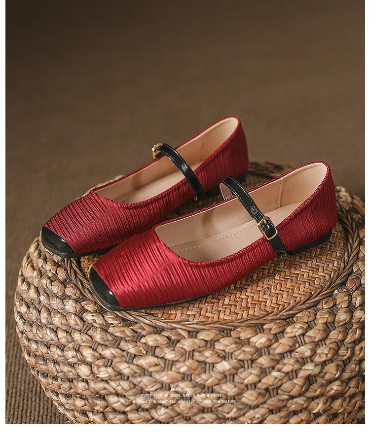 Hot Selling Women Bridal Wedding Flat Mary Jane Ladies Shoes