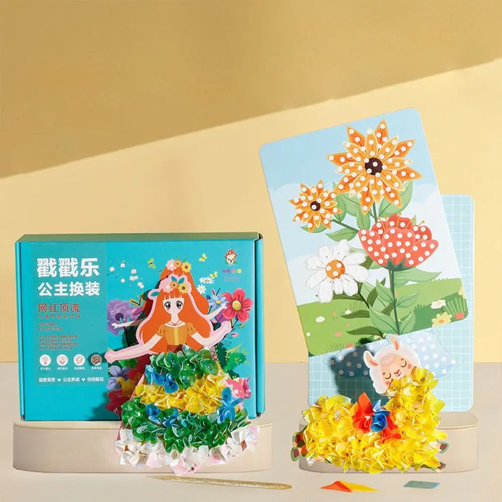 

Decorative Toys Princess Dress Up Poking Toys Skirts Designer Color Cognition Poke Art DIY Toys Hand Painting Gift Boxed