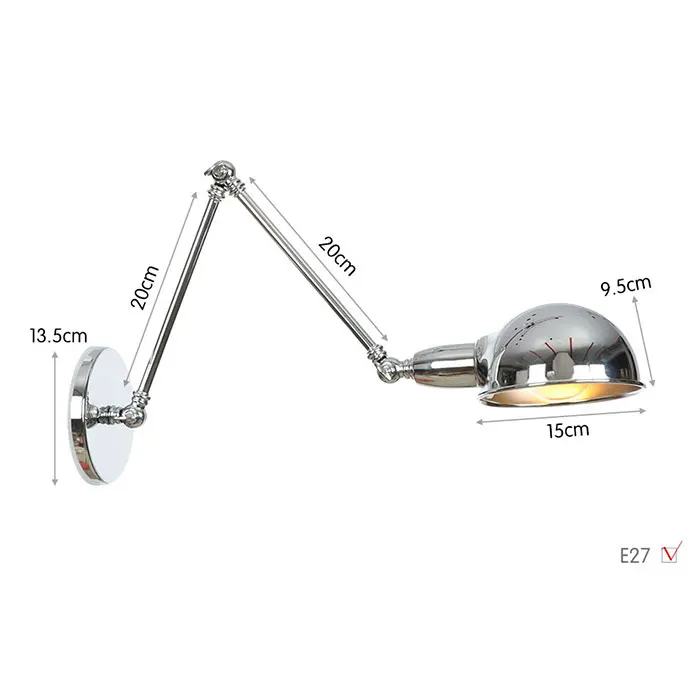 

Настенный светильник GY белый хромированный