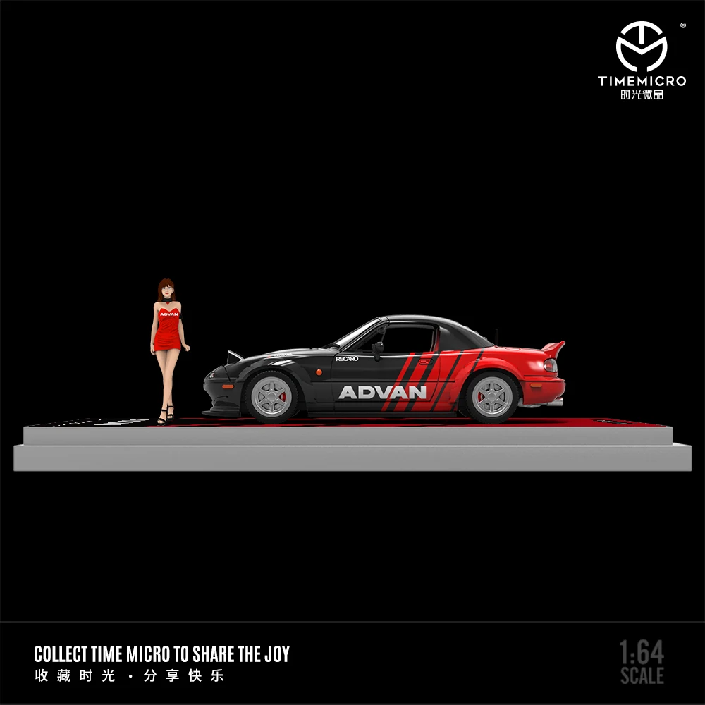 Фото TimeMicro 1:64 MX5 ADVAN и HKS, имитация картины, модель автомобиля из сплава для коллекции, дисплея, подарка №4