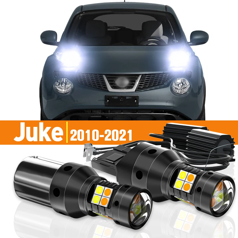 

2x LED Dual Mode Turn Signal+Daytime Running Light DRL For Nissan Juke F15 F16 2010-2021 2013 2014 2015 2016 Accessories Canbus