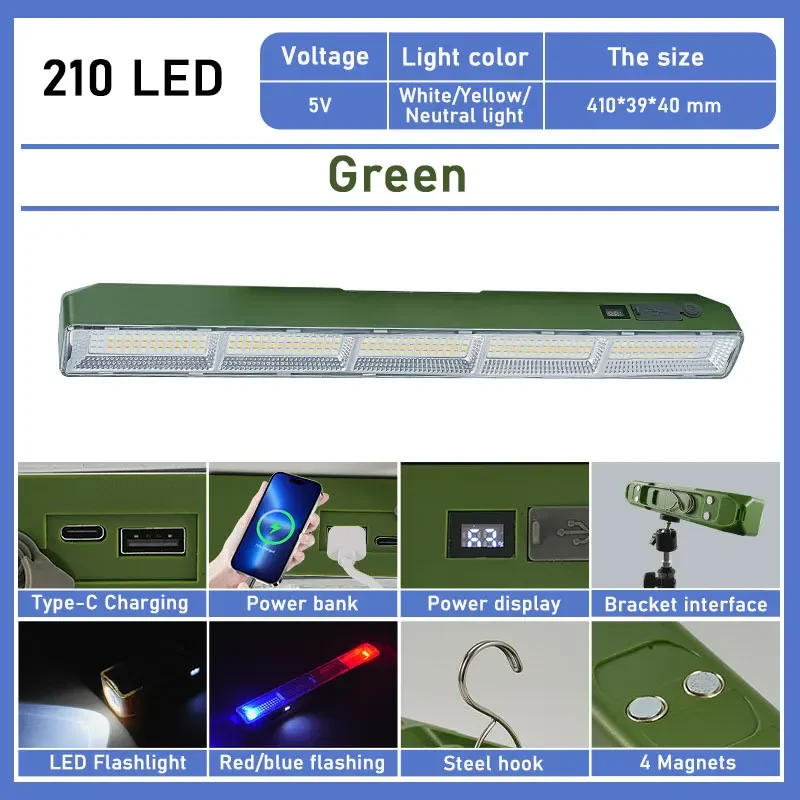 

Магнитный рабочий фонарь 6000 мАч