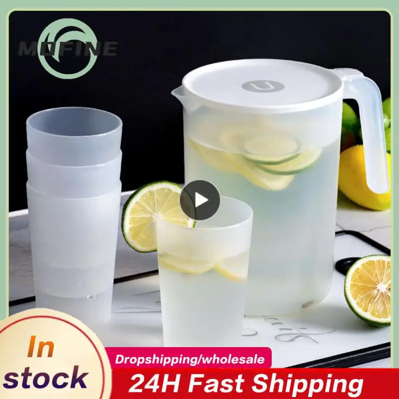 

Pp Heat-resistant Cold Water Jug Teapot Large Capacity Juice Pitcher Kettle Set Durable Beverage Storage Container