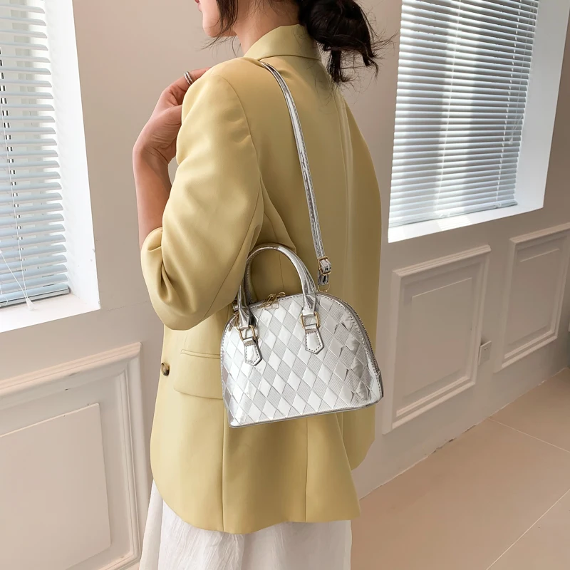 Fashion Stone Grain Top-Handle Bags Retro Versatile Shell Bag High Quality Luxury Single Shoulder Crossbody Bag Women Handbags