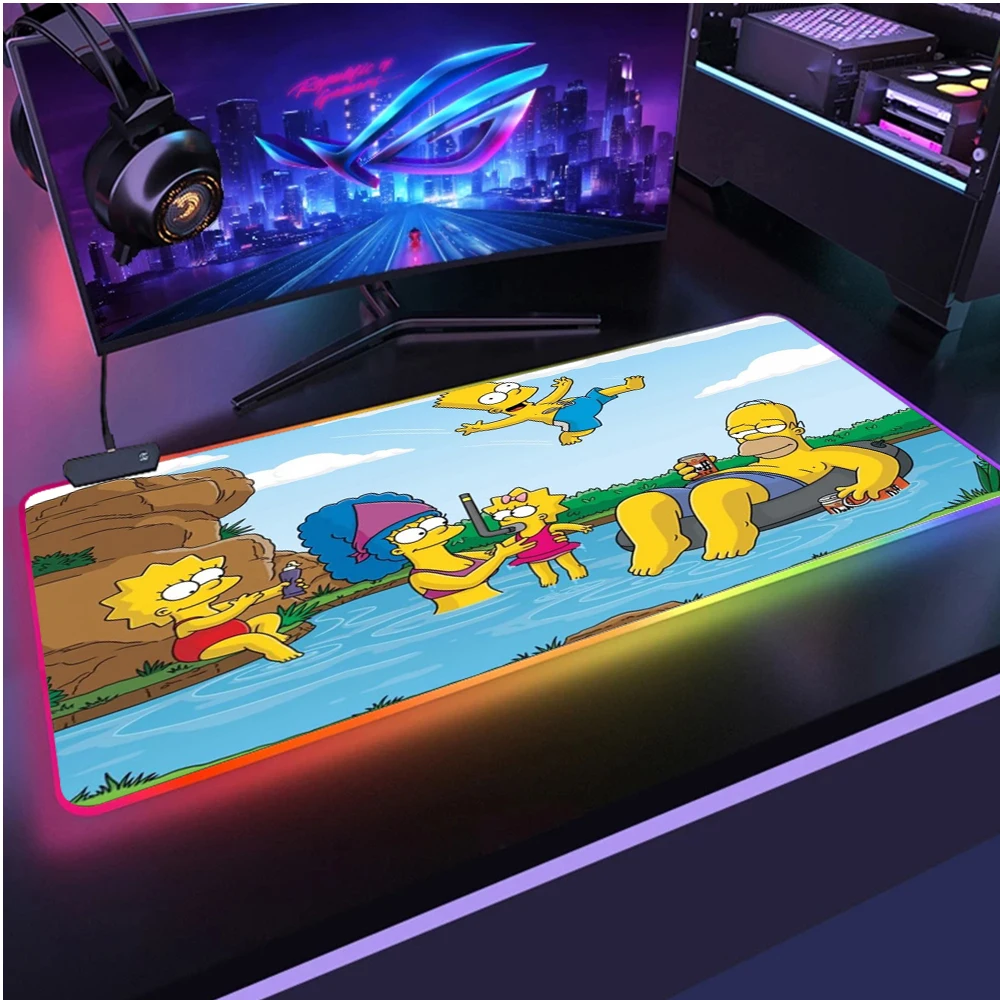 

Anime Simpsons-sRGB mouse pad HD printing computer gaming mouse pad overlocking mouse pad keyboard computer non-slip mouse pad