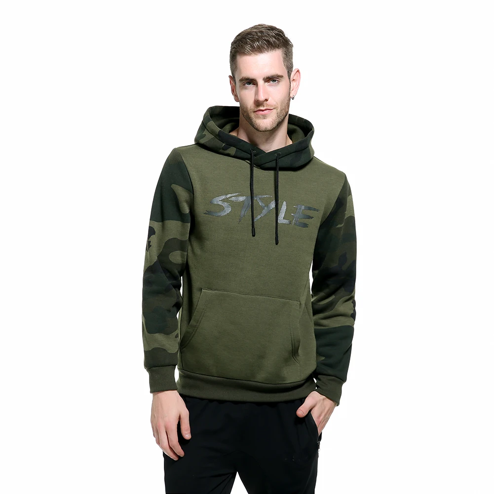 

2023 Autumn Winter Newest Men Tracksuit Fleece Thick Hooded Camouflage Jacket Warm Fur Inside Sweatshirt for Man Sport Brand