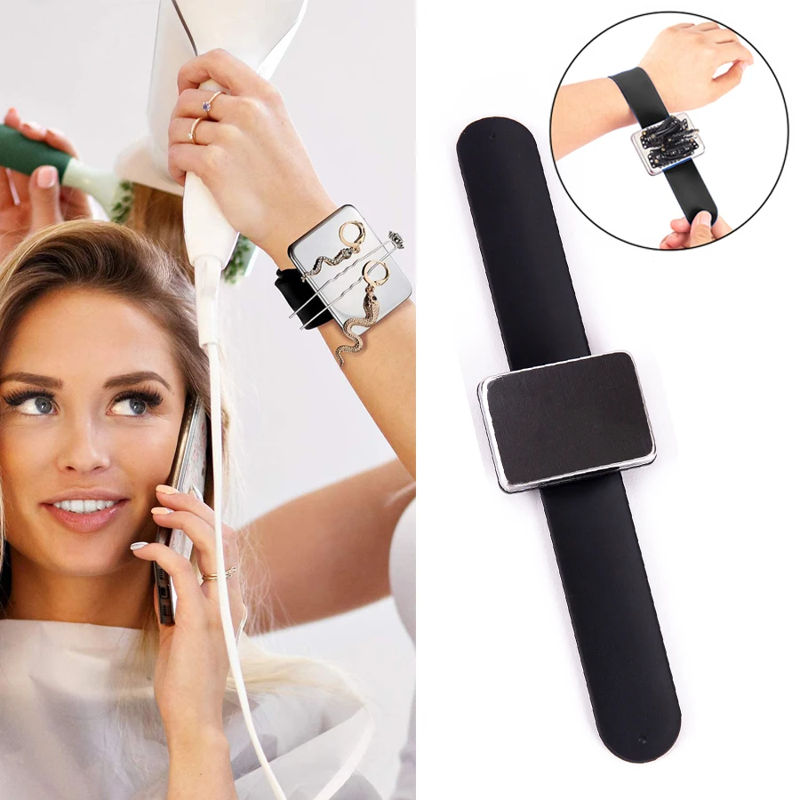 

Haircare Styling Accessories Magnetic Wrist Band Pin Holder Pincushion Diy Magnetic Sewing Tools Silicone Wristband Hairstyle